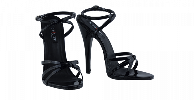 Devious Ankle Strap Black Sandals