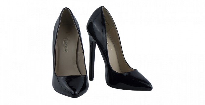 5.5 inch heels no platform, Pleaser Black Pumps - High Heels Photos