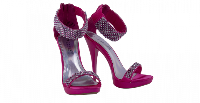 5 inch heels Pleaser Fuchsia Sling Back heeled Sandals