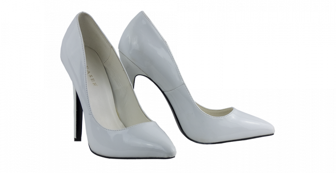 5.5 inch heels no platform Pleaser White Pumps