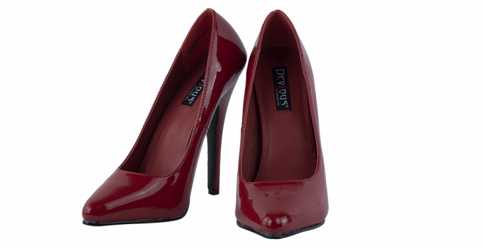 6 inch heels no platform Devious Red Pumps
